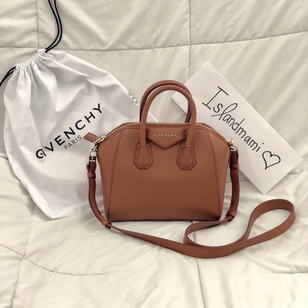 NWT RARE Authentic Givenchy Antigona mini cognac